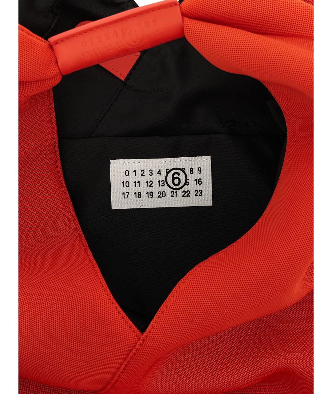MM6 MAISON MARGIELA Оранжевая синтетическая сумка с короткими ручками, фото 2