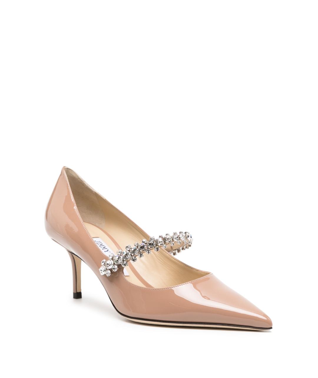 JIMMY CHOO Розовые кожаные туфли, фото 3