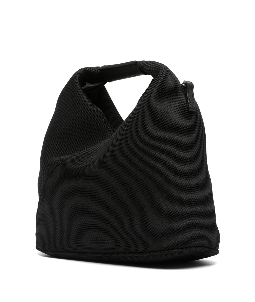 MM6 MAISON MARGIELA Черная синтетическая сумка с короткими ручками, фото 3