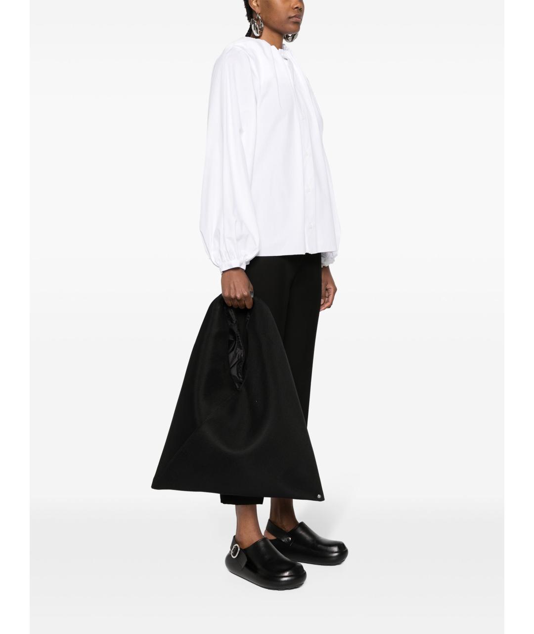 MM6 MAISON MARGIELA Черная синтетическая сумка с короткими ручками, фото 2