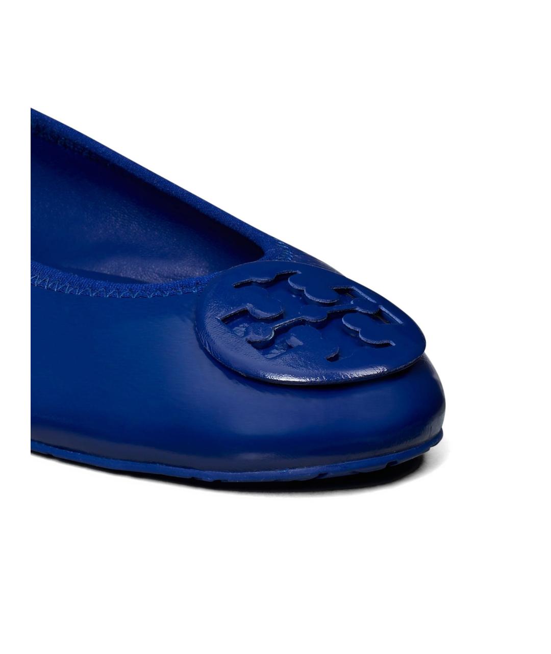 TORY BURCH Синие кожаные балетки, фото 3