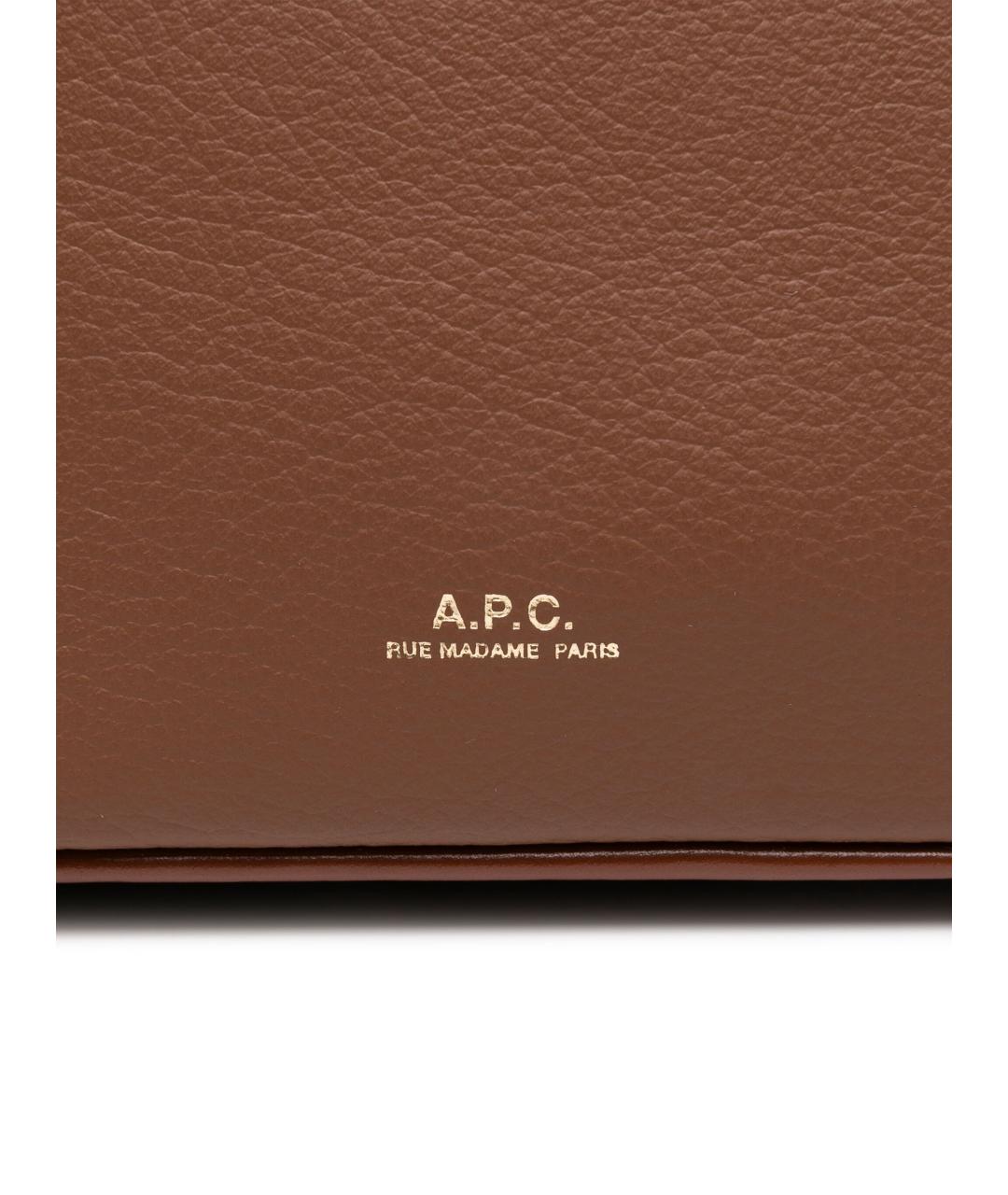 A.P.C. Кожаная сумка с короткими ручками, фото 3