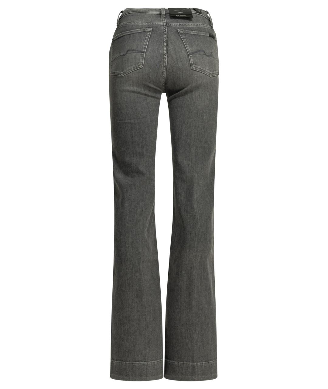 7 FOR ALL MANKIND Серые хлопковые прямые джинсы, фото 2