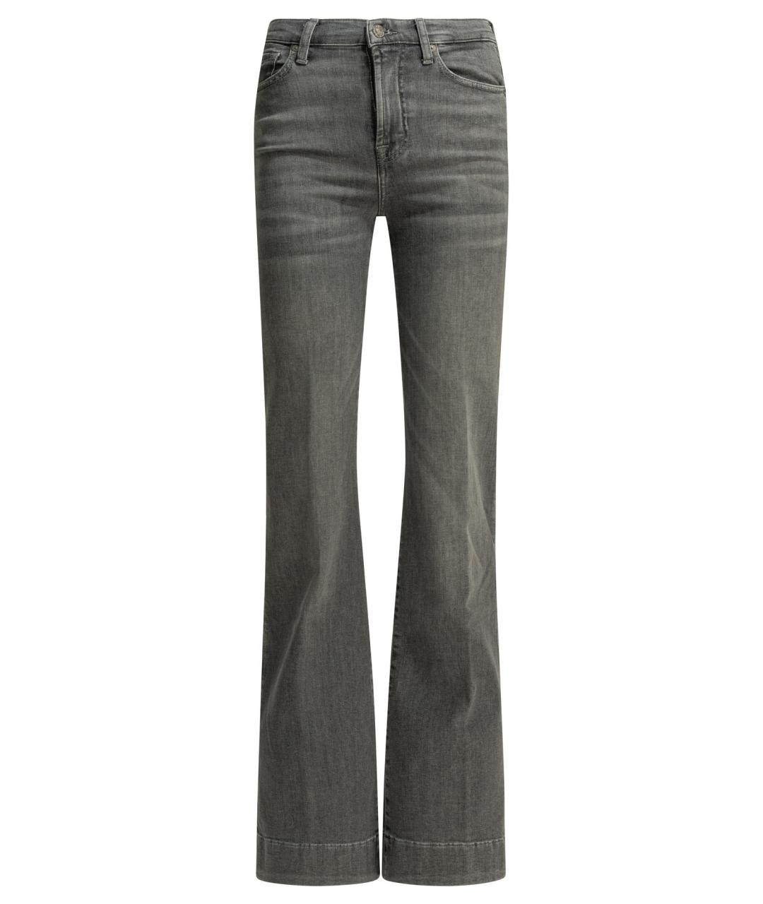 7 FOR ALL MANKIND Серые хлопковые прямые джинсы, фото 1