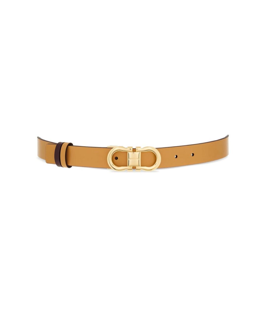 FERRAGAMO Коричневый кожаный ремень, фото 4