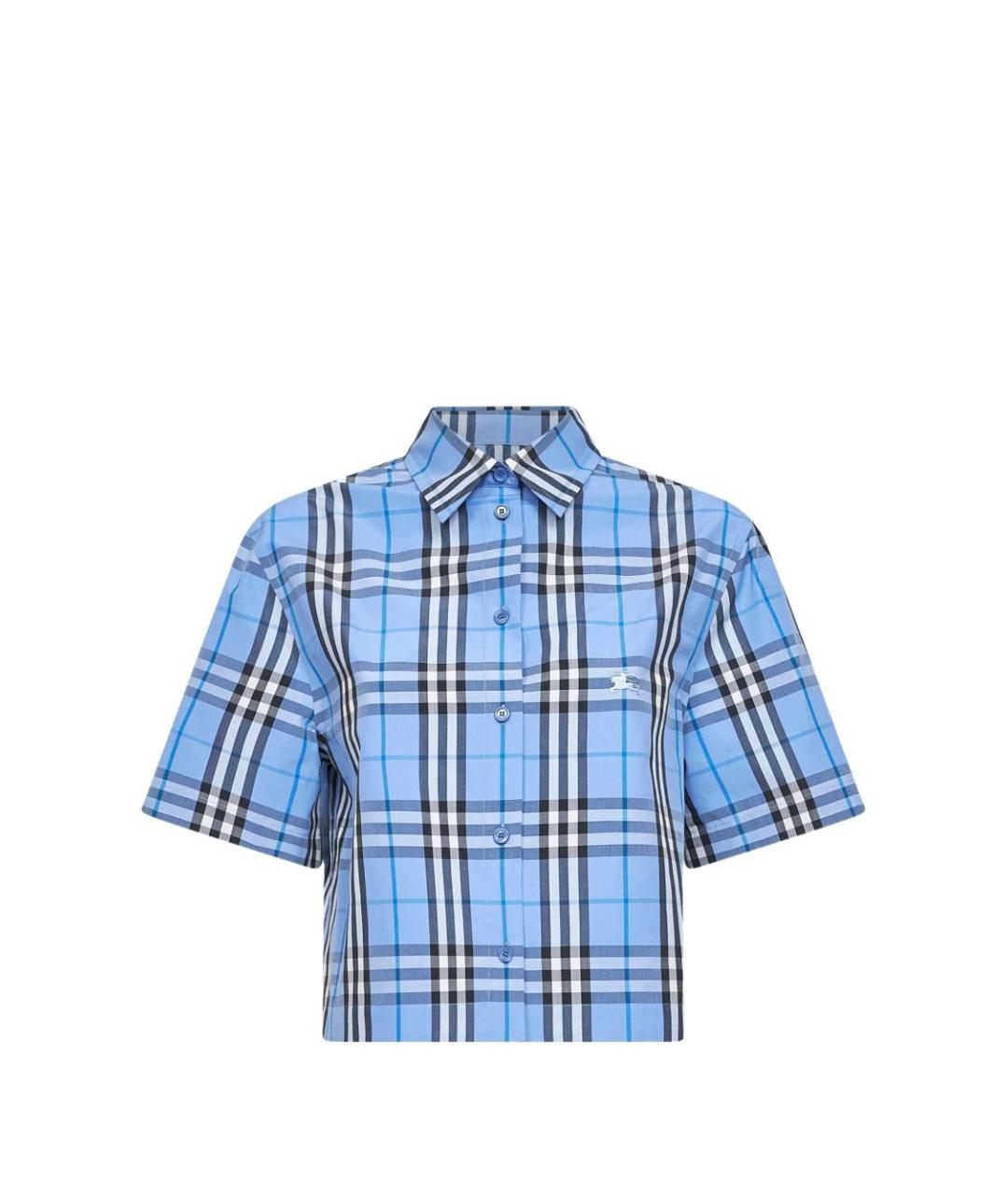 BURBERRY Синяя хлопковая рубашка, фото 4