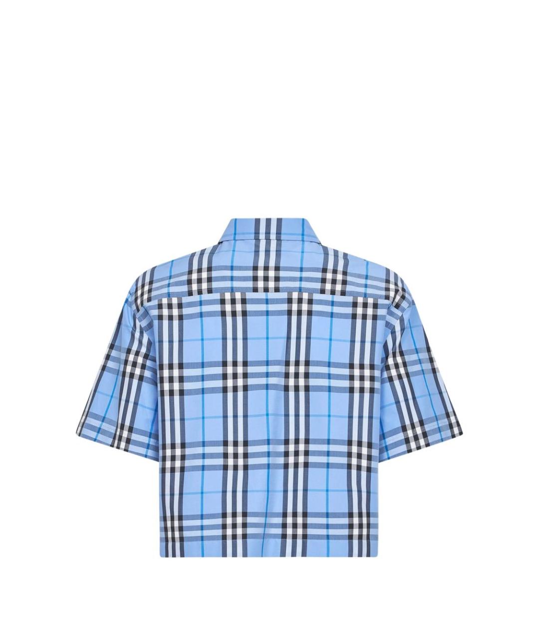BURBERRY Синяя хлопковая рубашка, фото 2