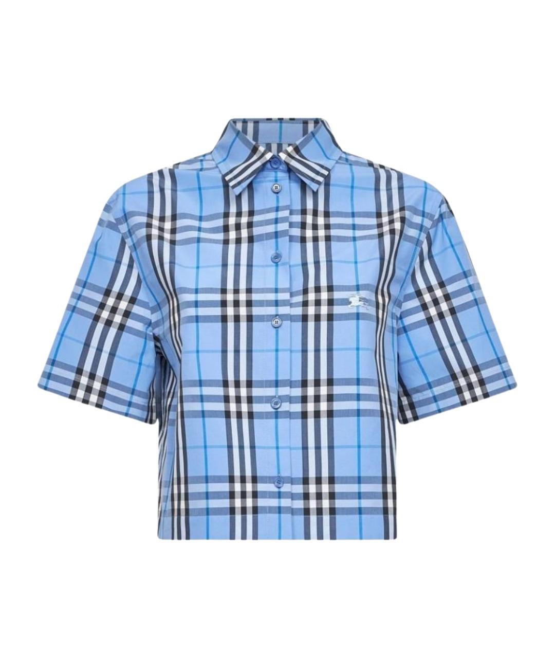 BURBERRY Синяя хлопковая рубашка, фото 1