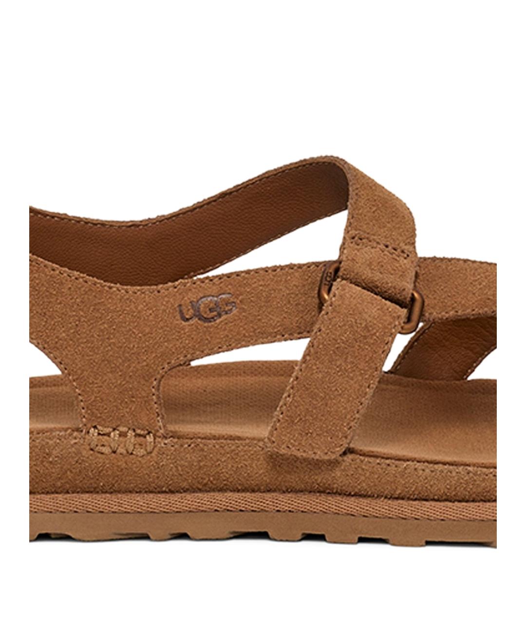 UGG Коричневые нубуковые сандалии, фото 2