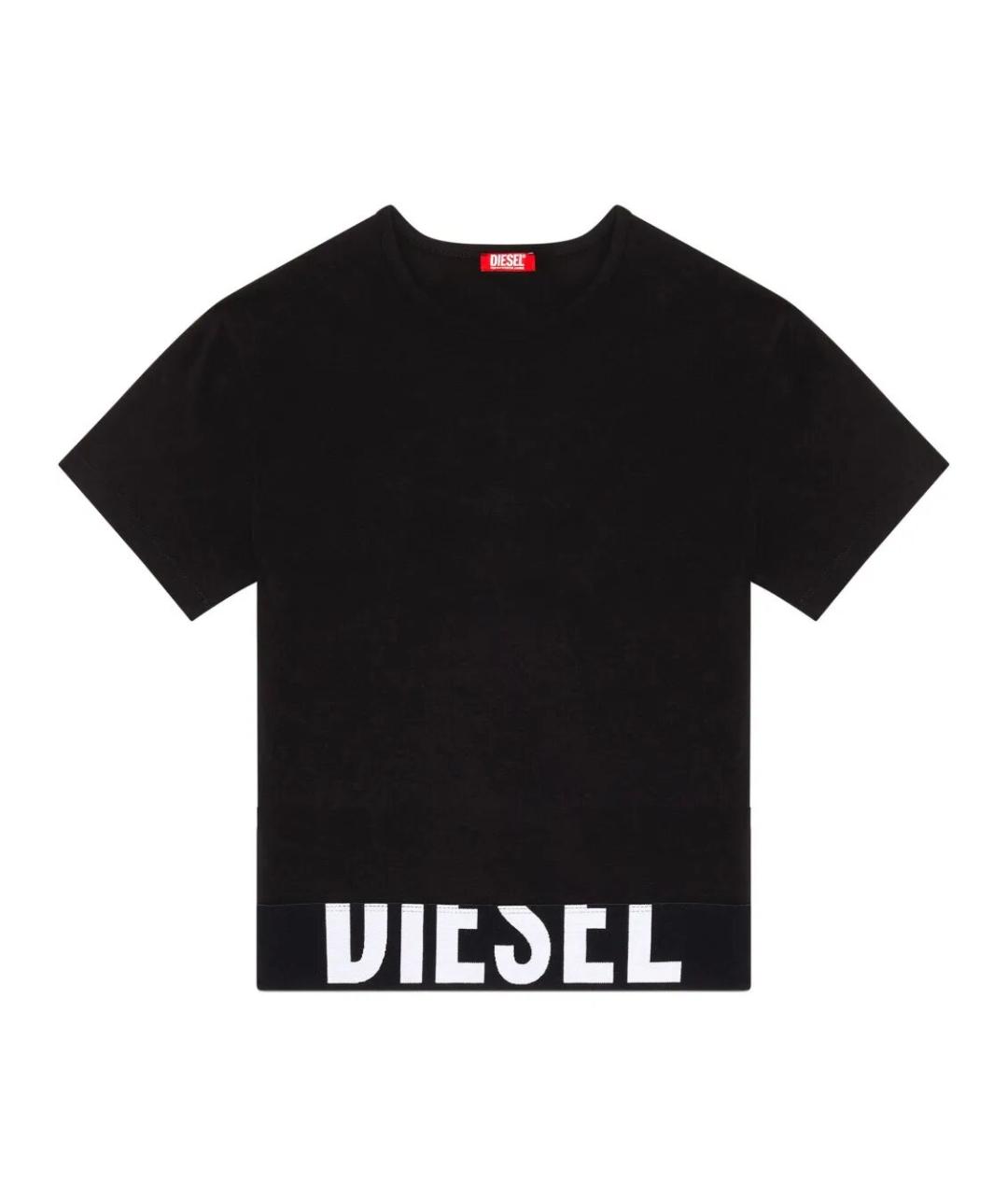 DIESEL Черная хлопковая футболка, фото 1