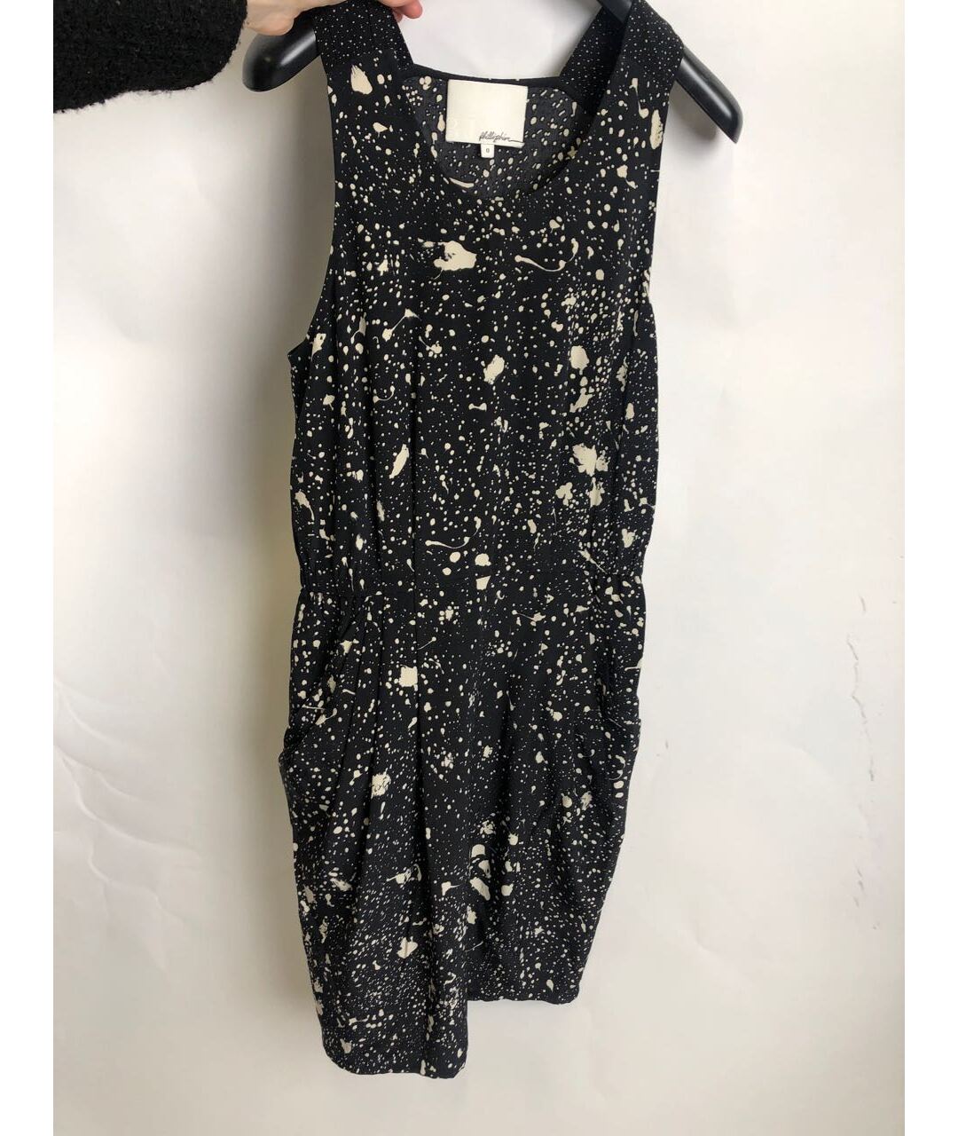 3.1 PHILLIP LIM Черное шелковое повседневное платье, фото 5