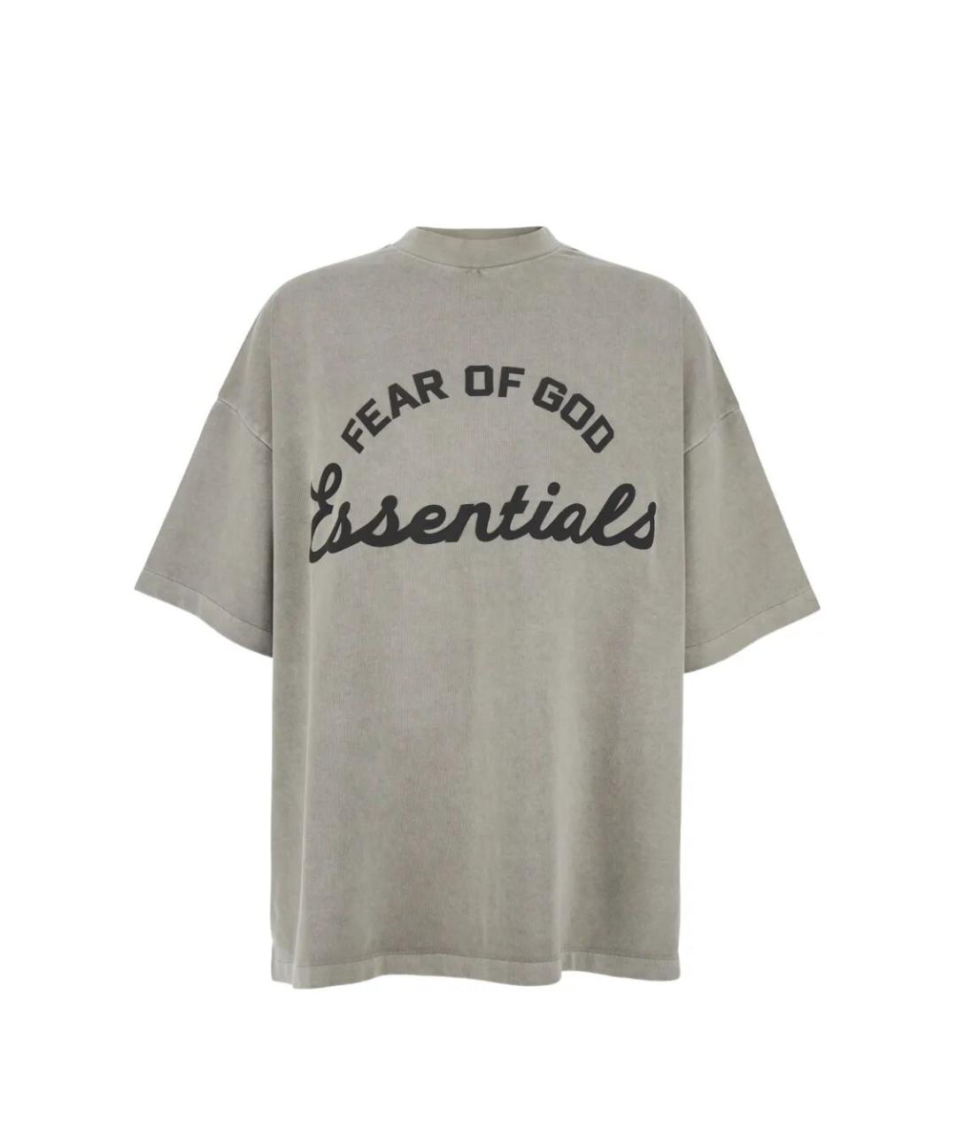 FEAR OF GOD ESSENTIALS Серая хлопковая футболка, фото 1