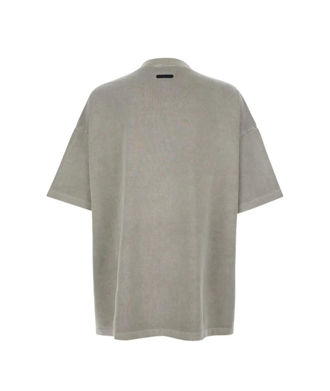 FEAR OF GOD ESSENTIALS Серая хлопковая футболка, фото 3
