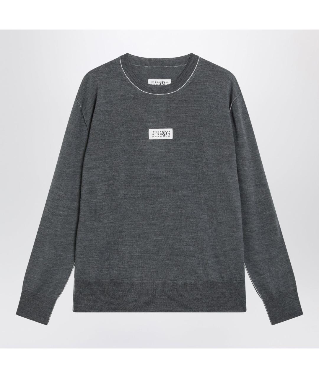 MM6 MAISON MARGIELA Серый шерстяной джемпер / свитер, фото 3