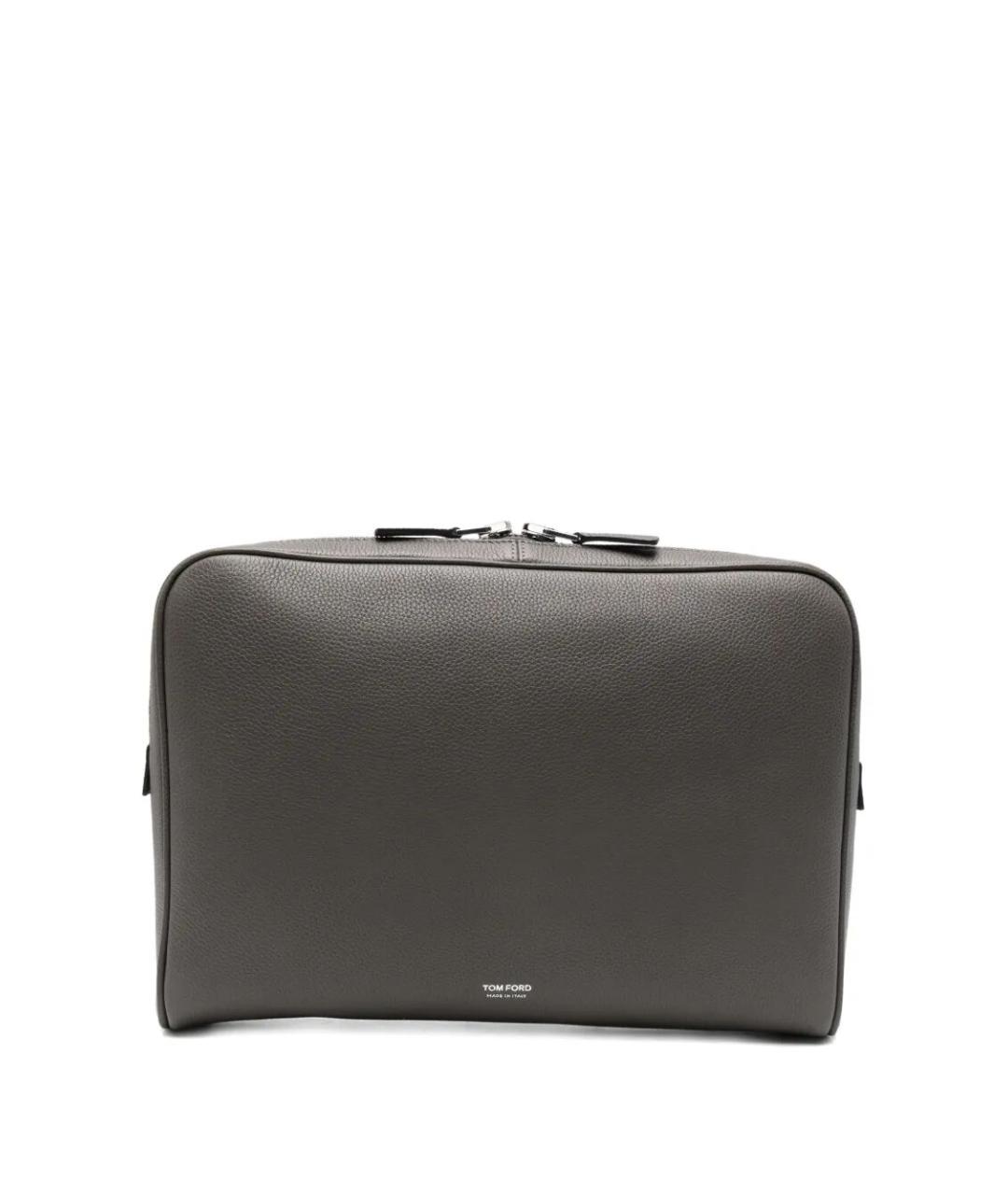 TOM FORD Серый кожаный кошелек, фото 1