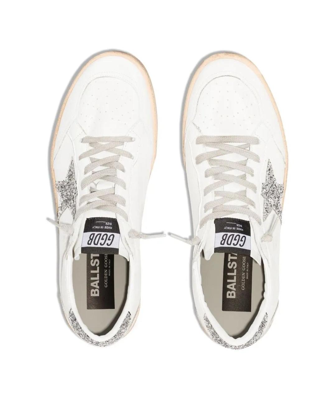 GOLDEN GOOSE Белые кожаные кеды, фото 4