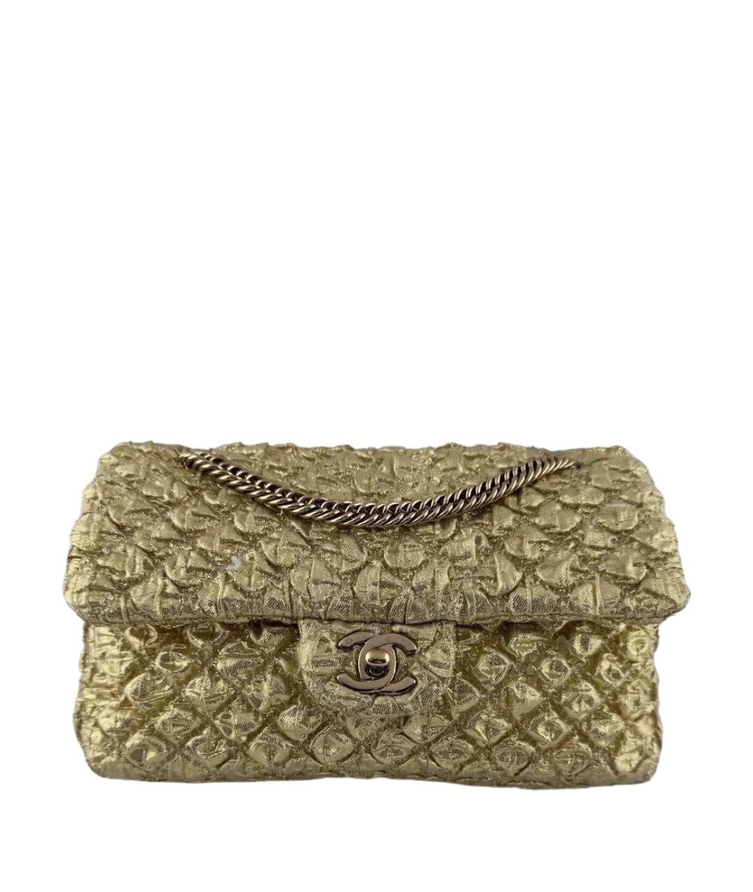CHANEL Золотая сумка через плечо, фото 1
