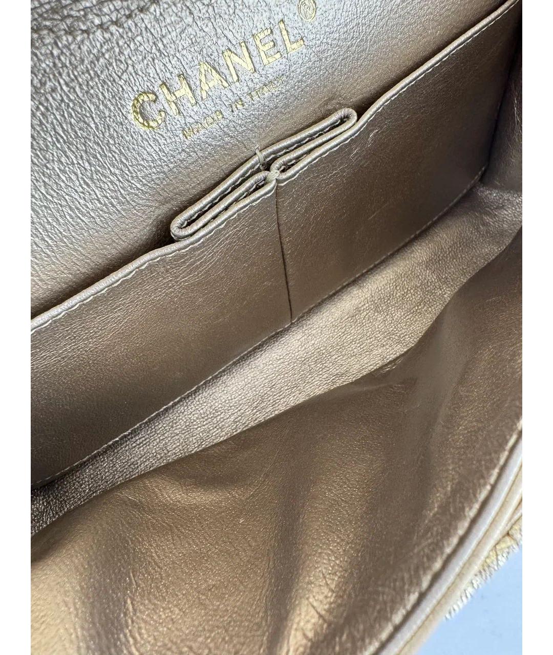 CHANEL Золотая сумка через плечо, фото 4