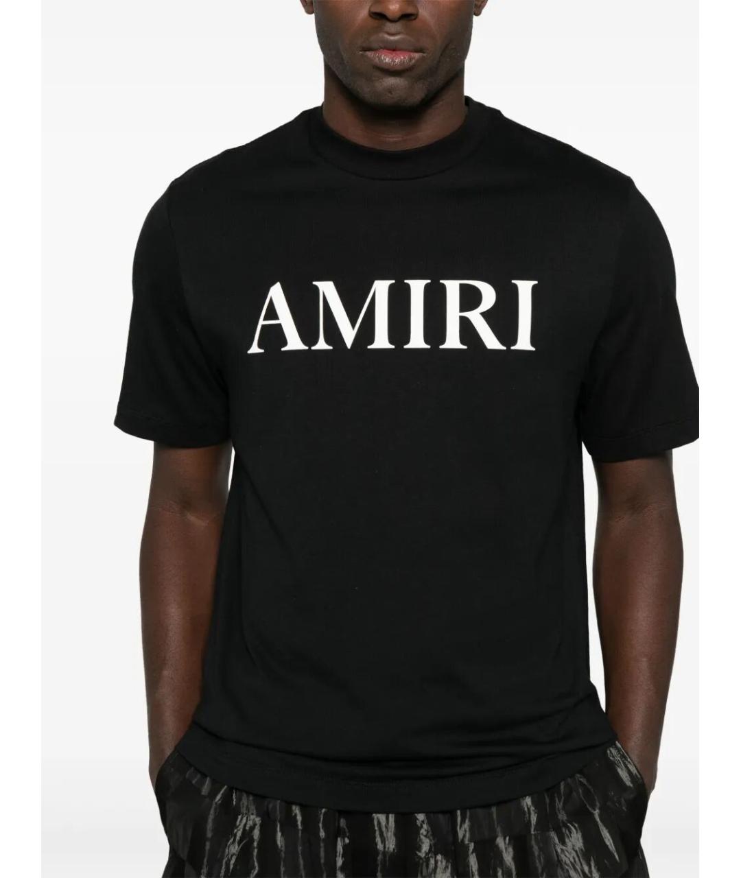 AMIRI Черная хлопковая футболка, фото 3