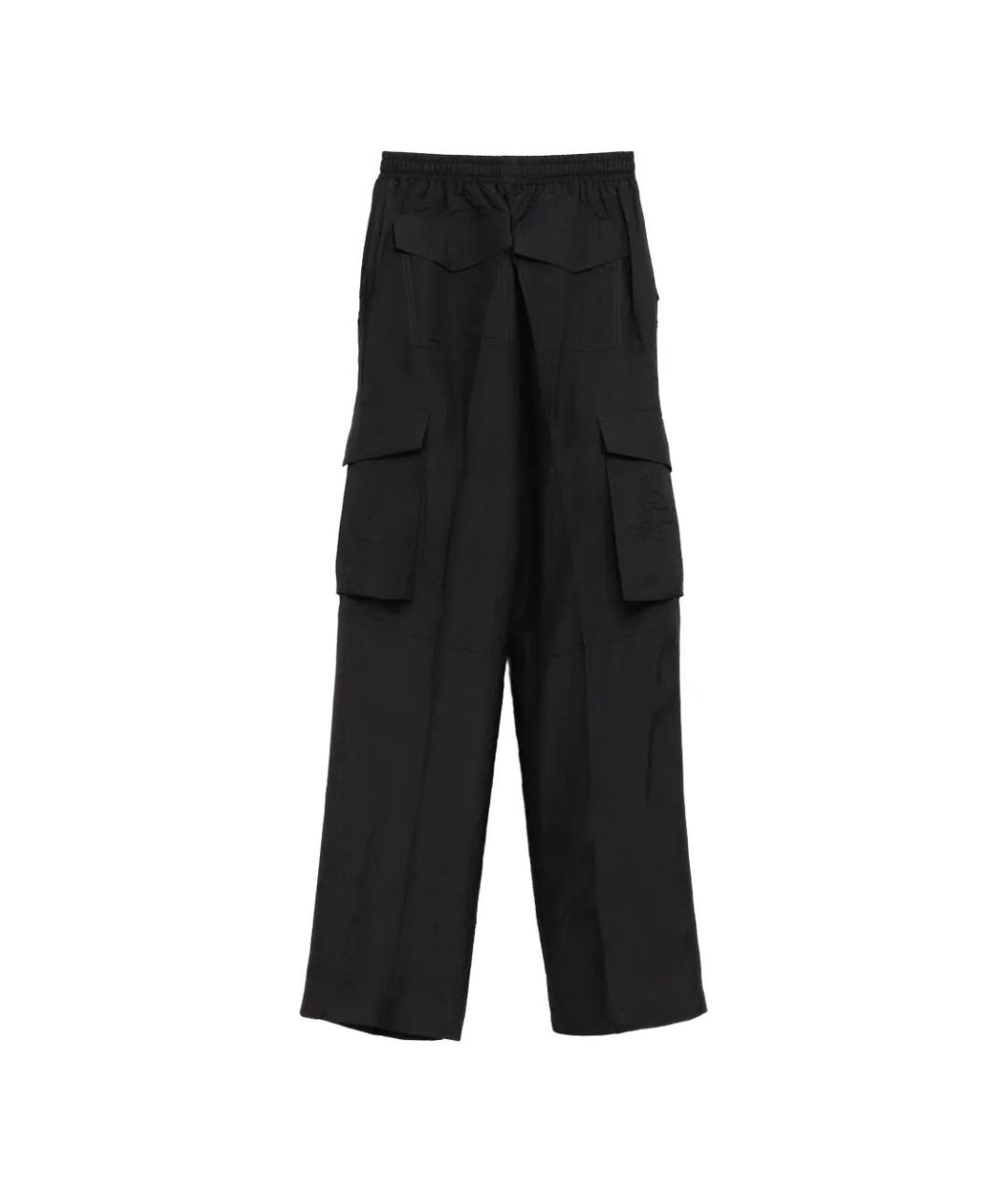 PHOEBE PHILO Черные шелковые прямые брюки, фото 2