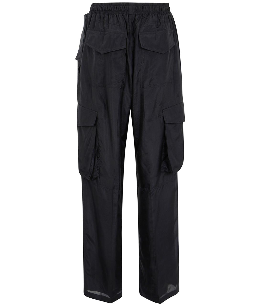 PHOEBE PHILO Черные шелковые прямые брюки, фото 5
