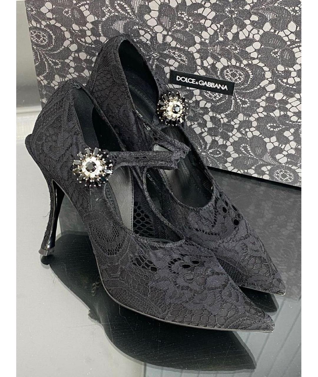 DOLCE&GABBANA Черные кожаные туфли, фото 3
