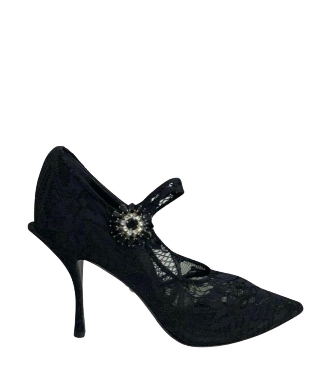 DOLCE&GABBANA Черные кожаные туфли, фото 1