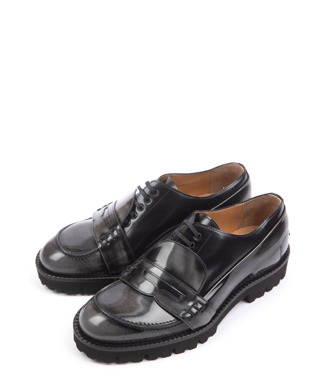 MAISON MARGIELA Черные кожаные туфли, фото 4