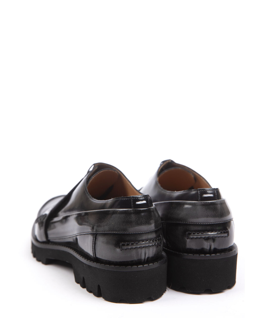 MAISON MARGIELA Черные кожаные туфли, фото 3