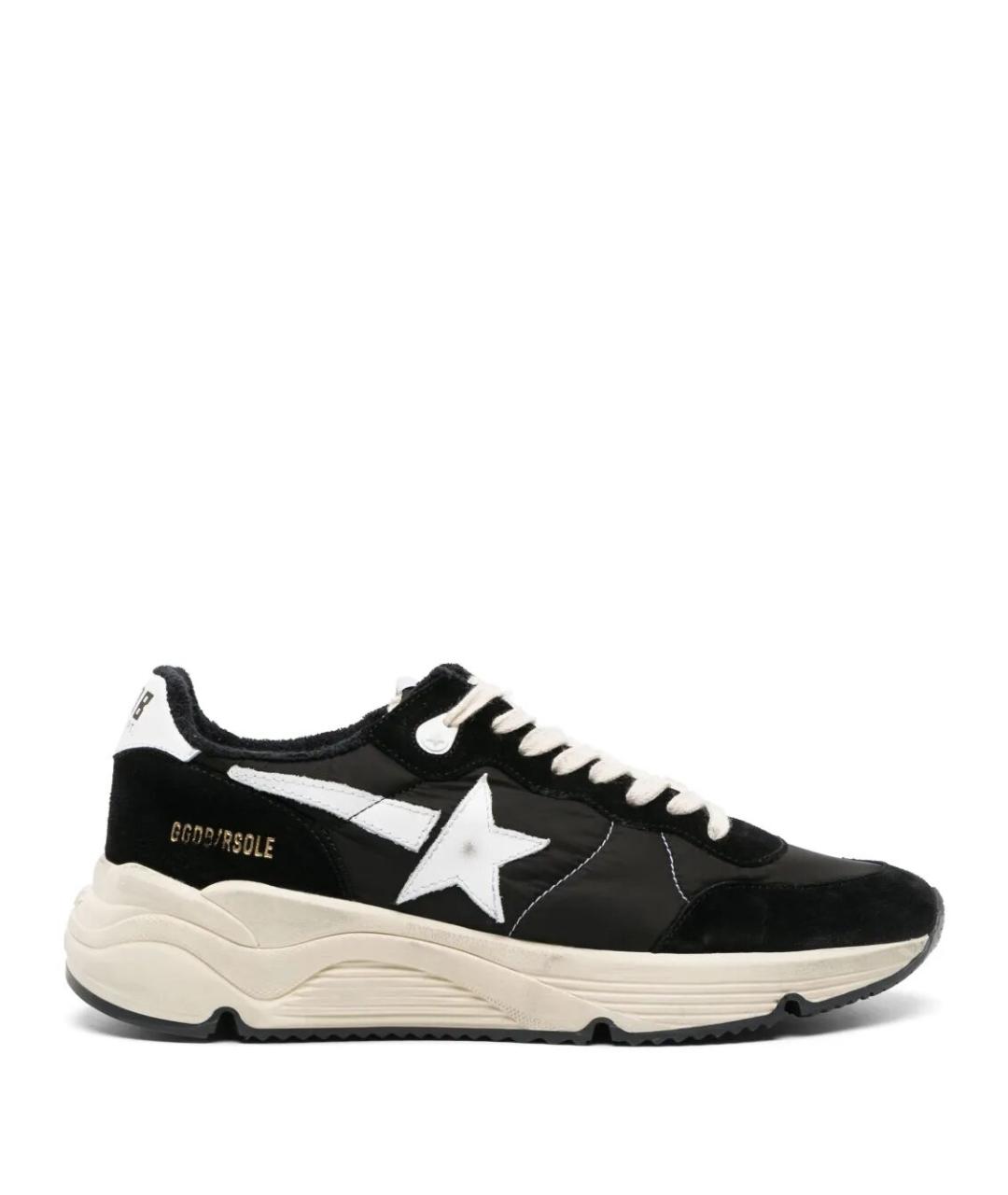 GOLDEN GOOSE Черные синтетические низкие кроссовки / кеды, фото 1