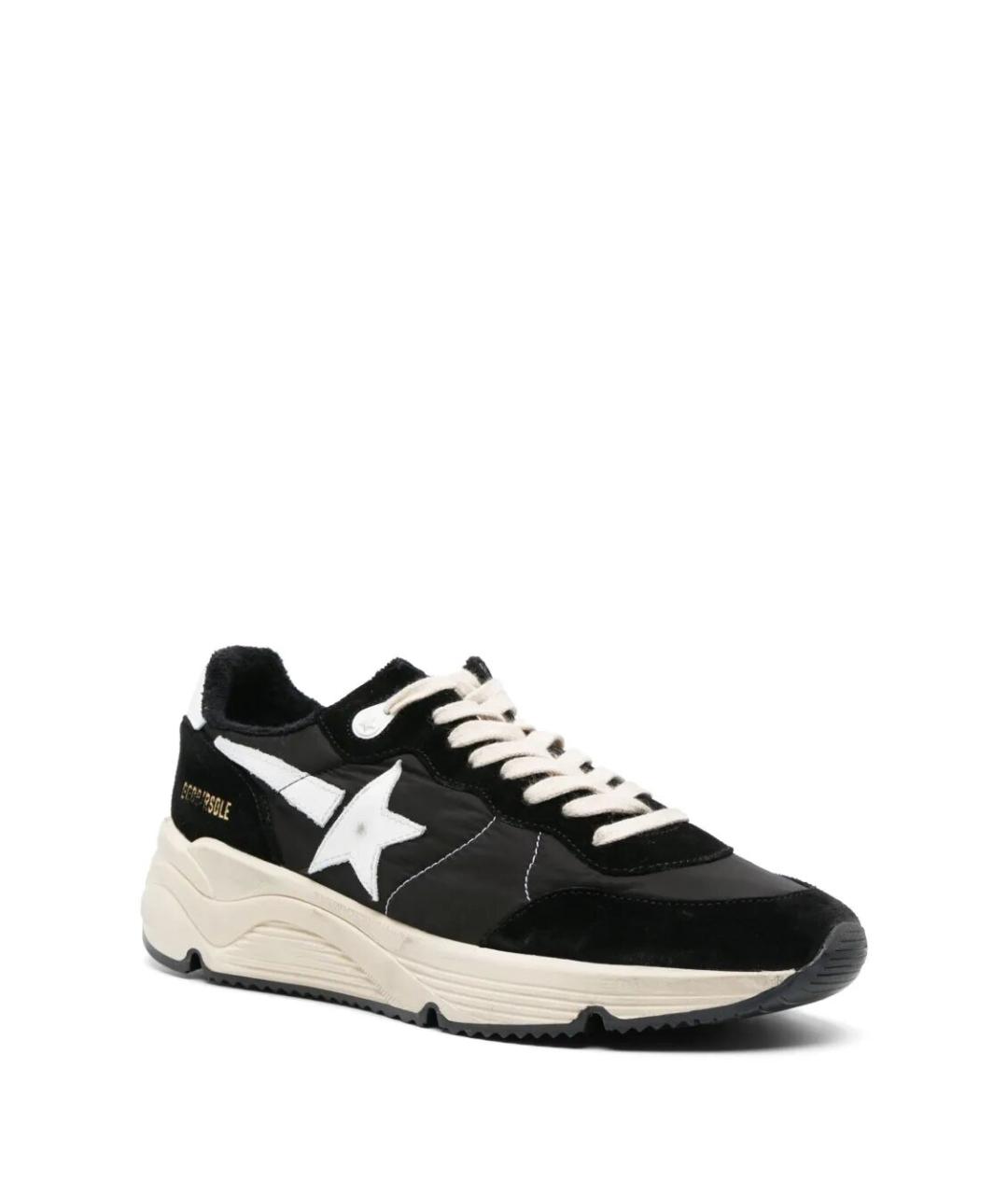 GOLDEN GOOSE Черные синтетические низкие кроссовки / кеды, фото 4