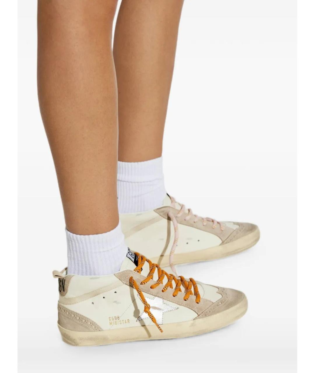 GOLDEN GOOSE Белые кожаные кеды, фото 4