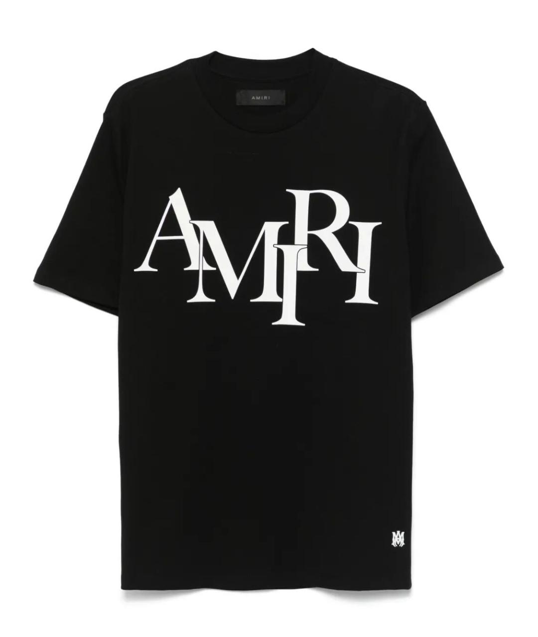 AMIRI Черная хлопковая футболка, фото 1