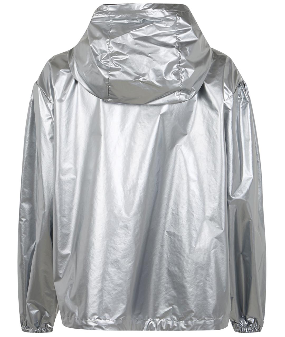 MONCLER Серебряная полиамидовая куртка, фото 2
