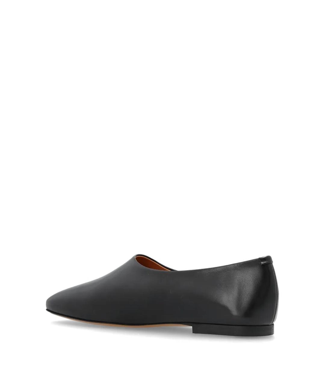 JIL SANDER Черные кожаные балетки, фото 5