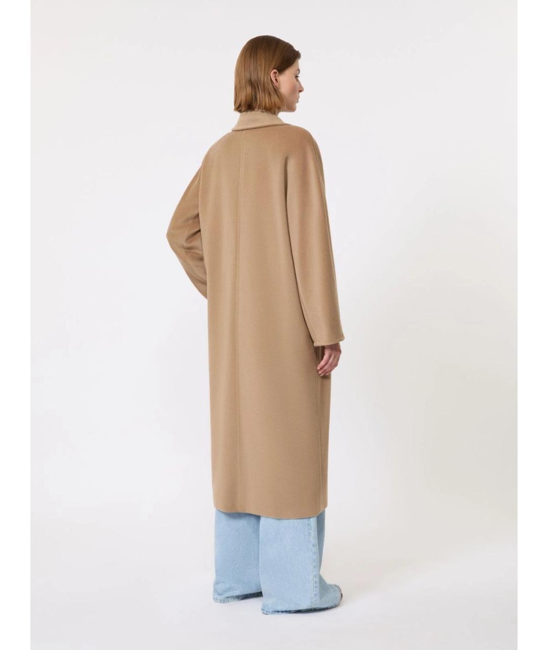 MAX MARA Бежевое шерстяное пальто, фото 4