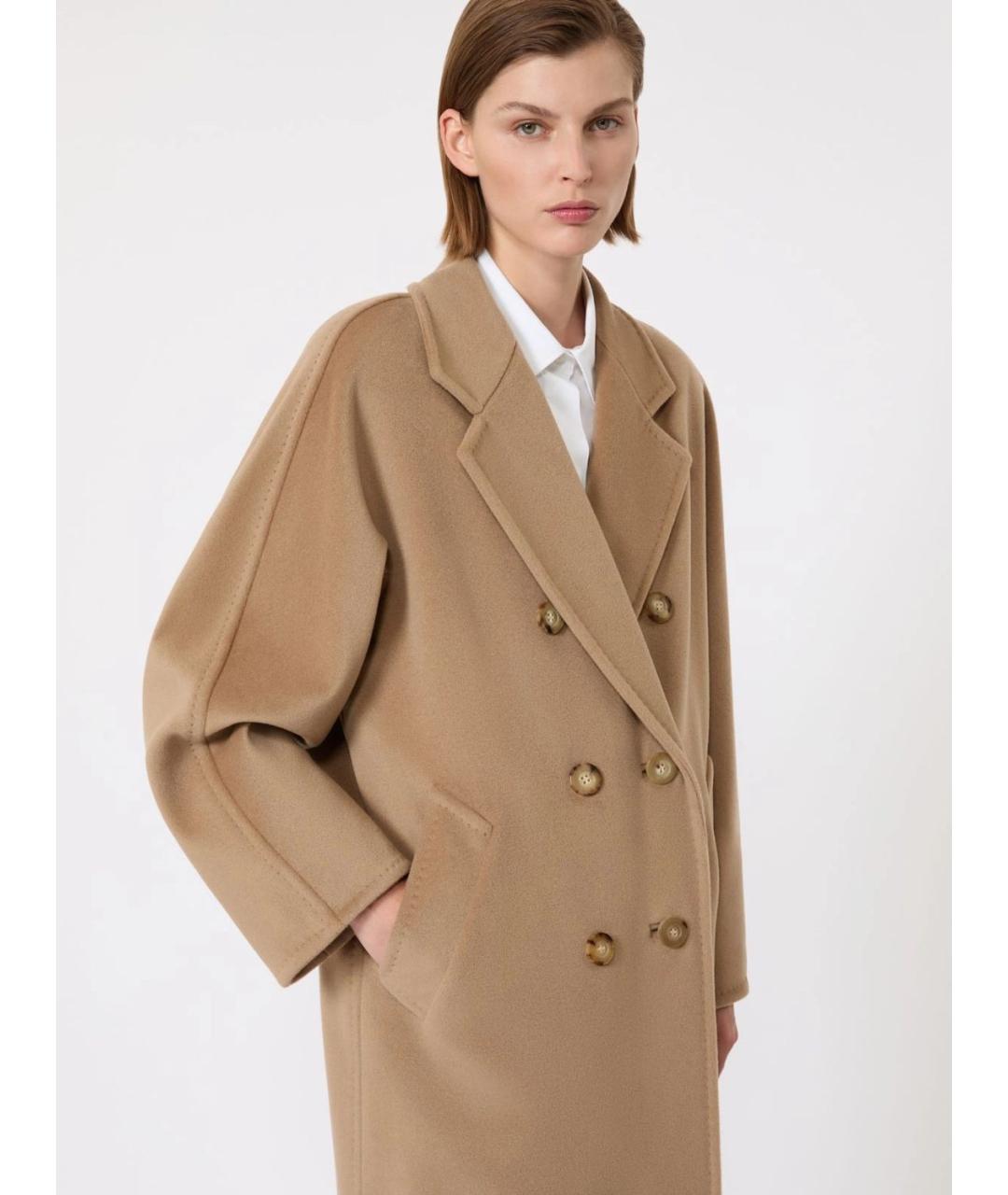MAX MARA Бежевое шерстяное пальто, фото 5