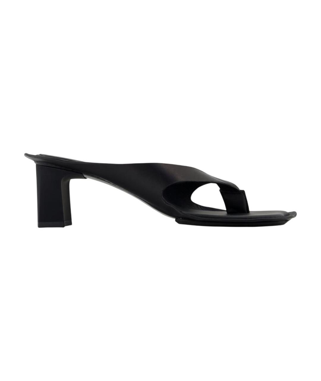 MM6 MAISON MARGIELA Черные кожаные босоножки, фото 1
