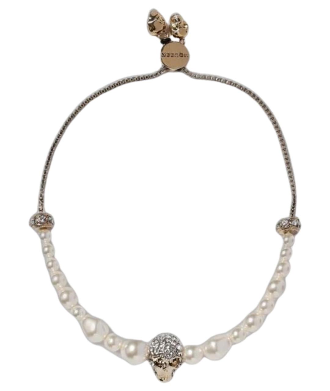 ALEXANDER MCQUEEN Золотой металлический браслет, фото 1