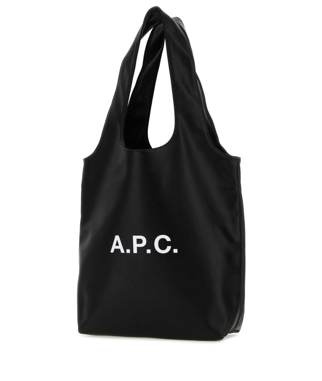 A.P.C. Черная синтетическая сумка тоут, фото 2
