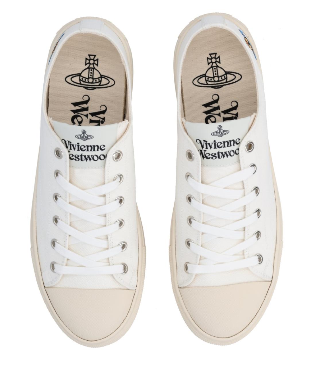 VIVIENNE WESTWOOD Белые текстильные кроссовки, фото 3