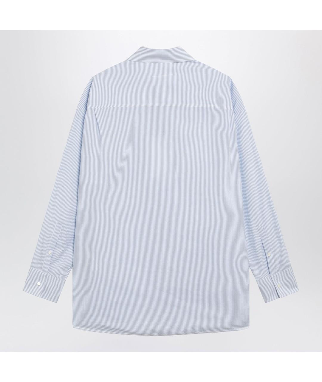 MM6 MAISON MARGIELA Голубая хлопковая кэжуал рубашка, фото 2