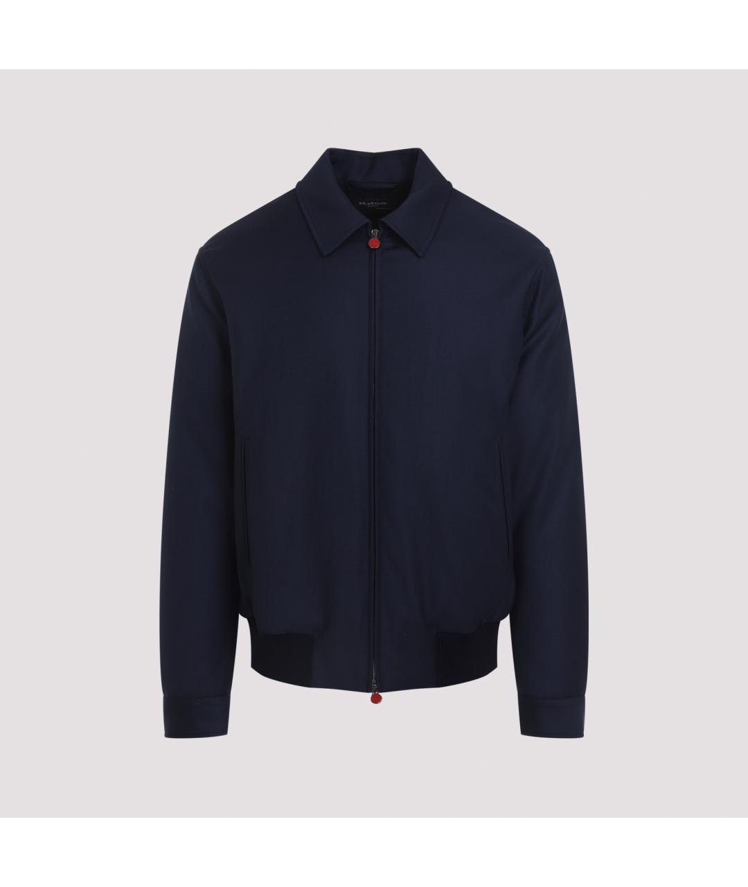 KITON Синяя полиэстеровая куртка, фото 2