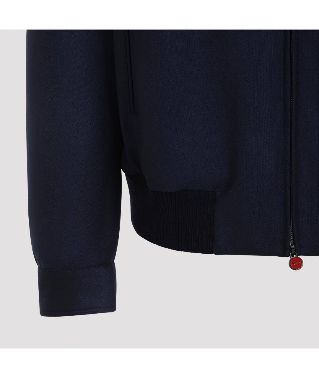 KITON Синяя полиэстеровая куртка, фото 4