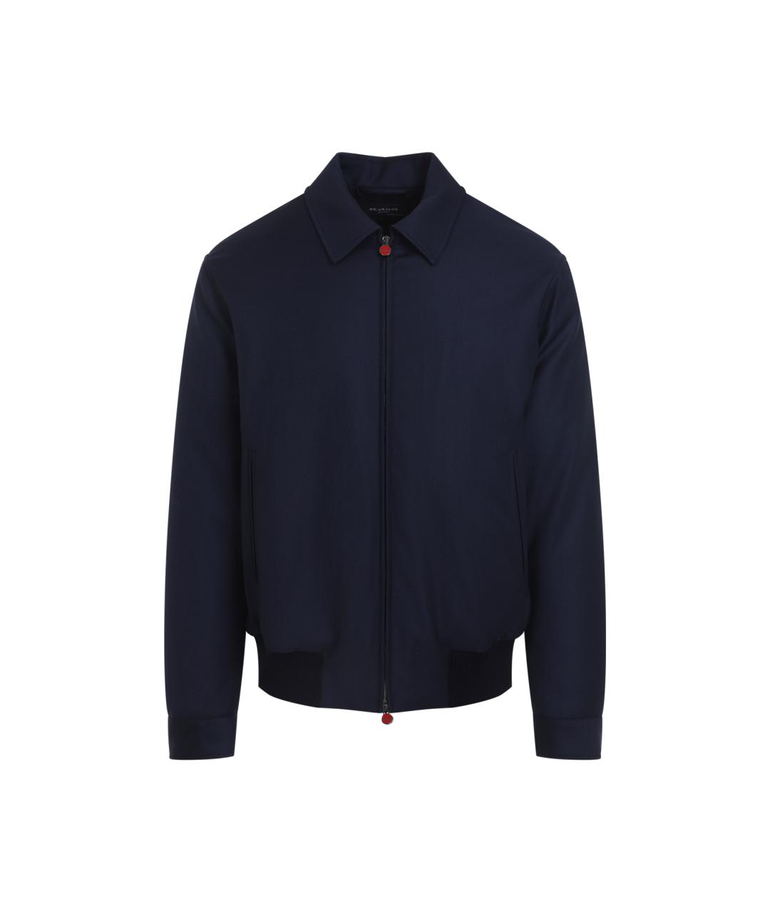 KITON Синяя полиэстеровая куртка, фото 1