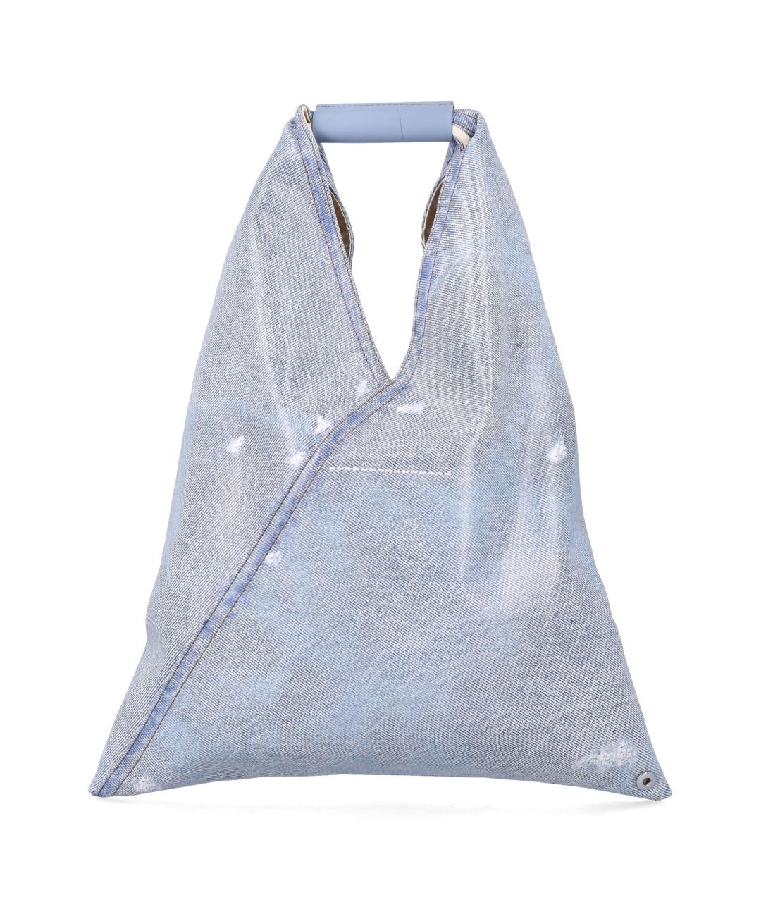 MM6 MAISON MARGIELA Голубая синтетическая сумка с короткими ручками, фото 3