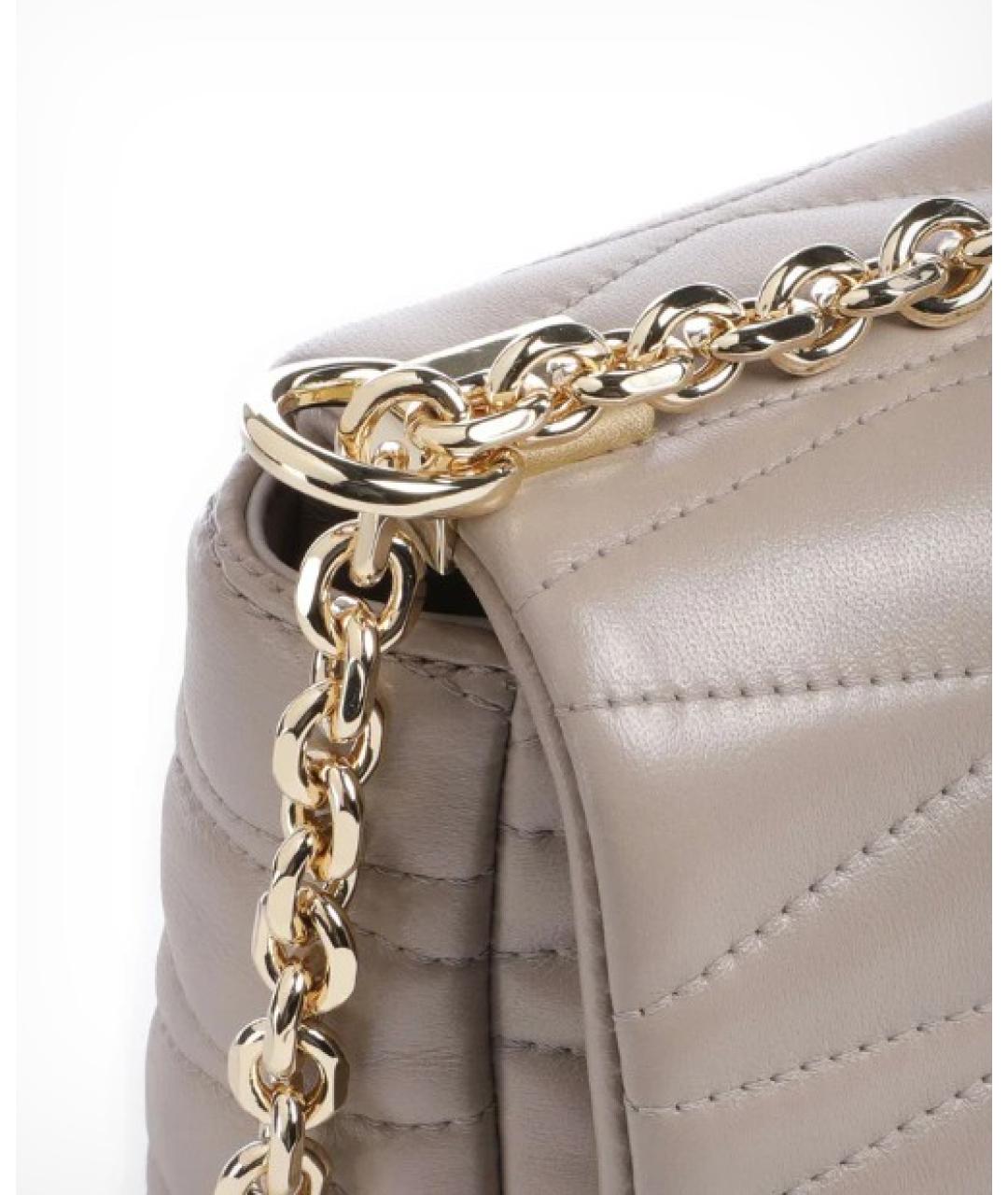 FURLA Бежевая кожаная сумка через плечо, фото 4