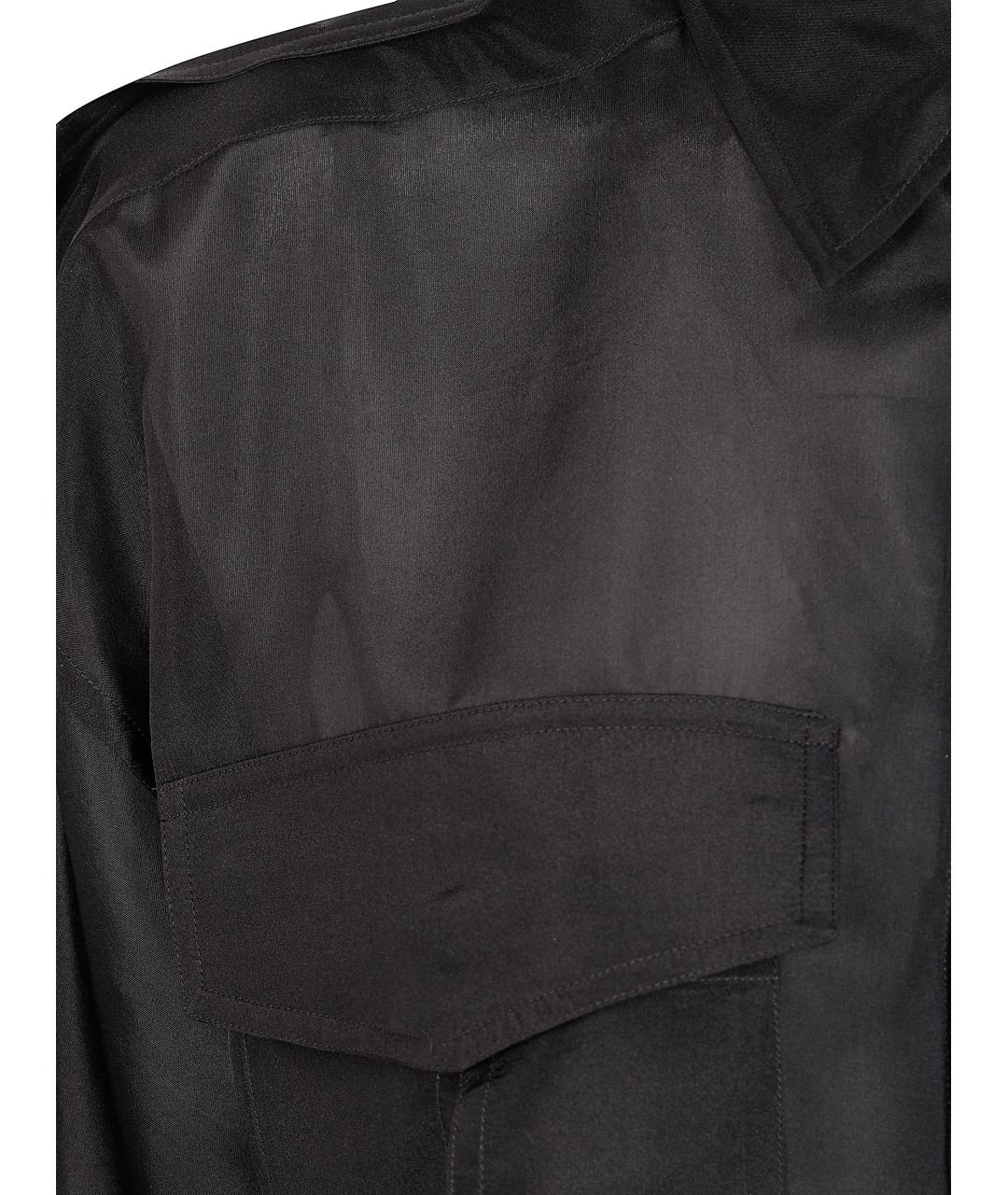 PHOEBE PHILO Черная шелковая рубашка, фото 3