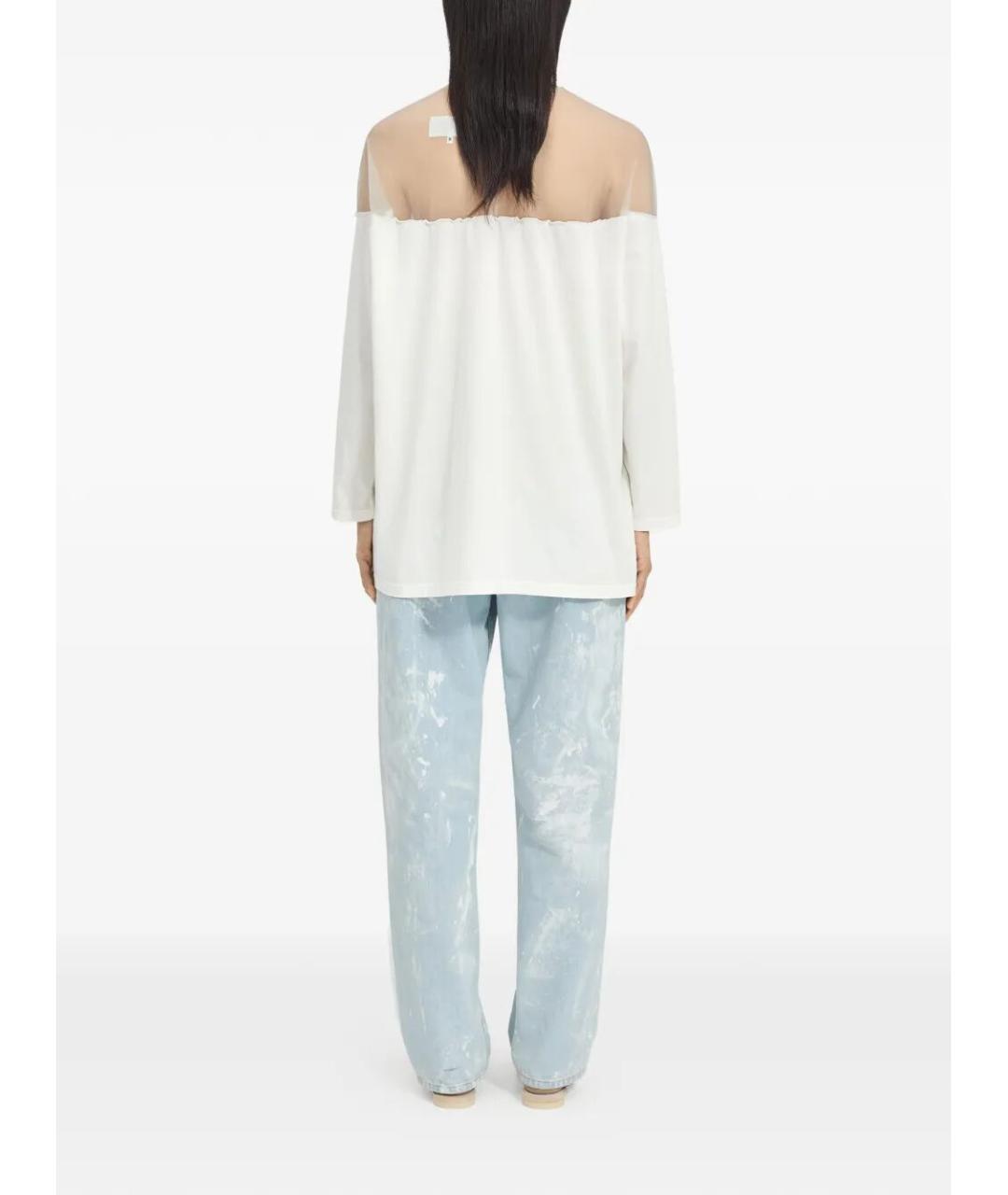 MM6 MAISON MARGIELA Белая хлопковая футболка, фото 5