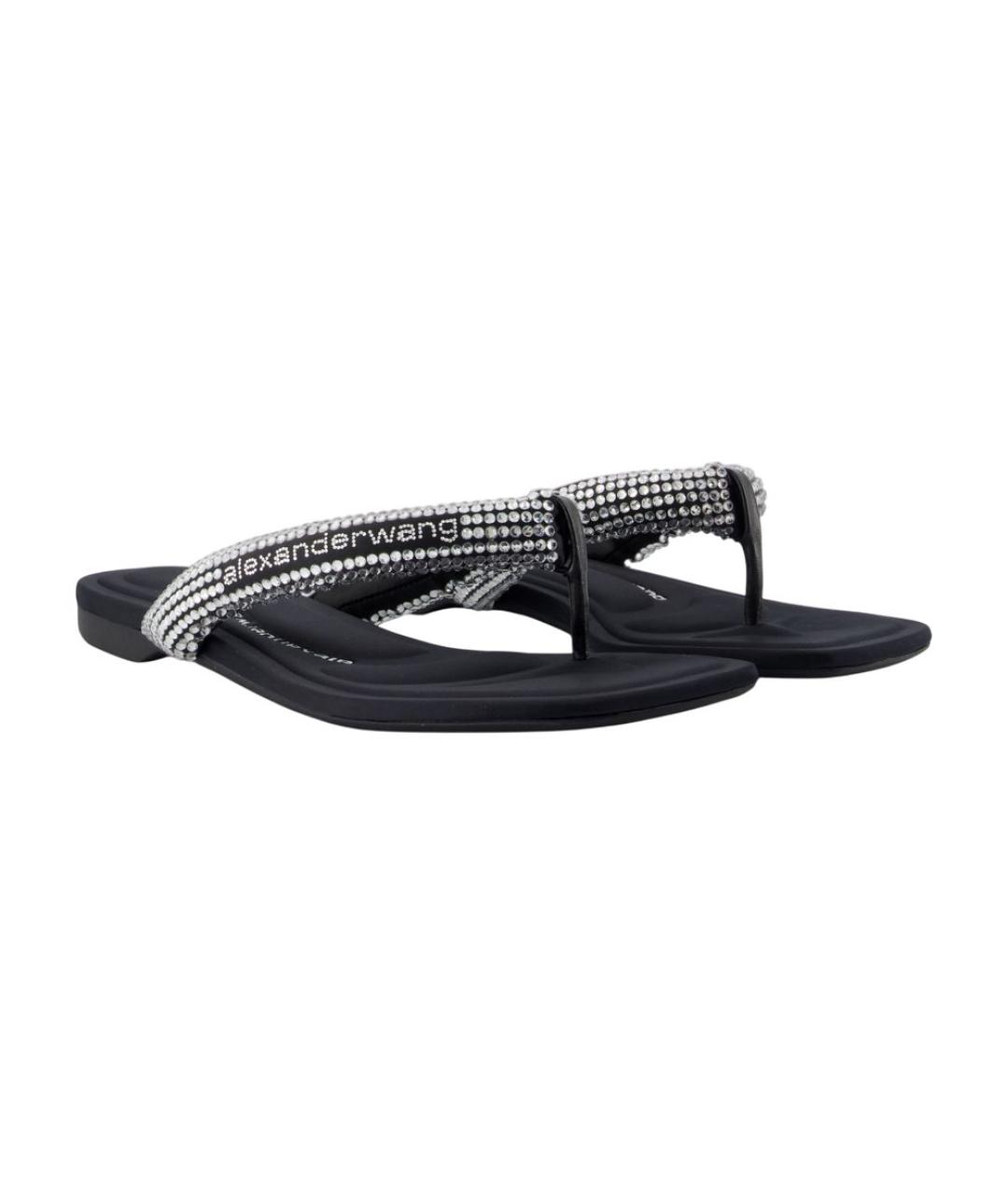 ALEXANDER WANG Черные синтетические сандалии, фото 2